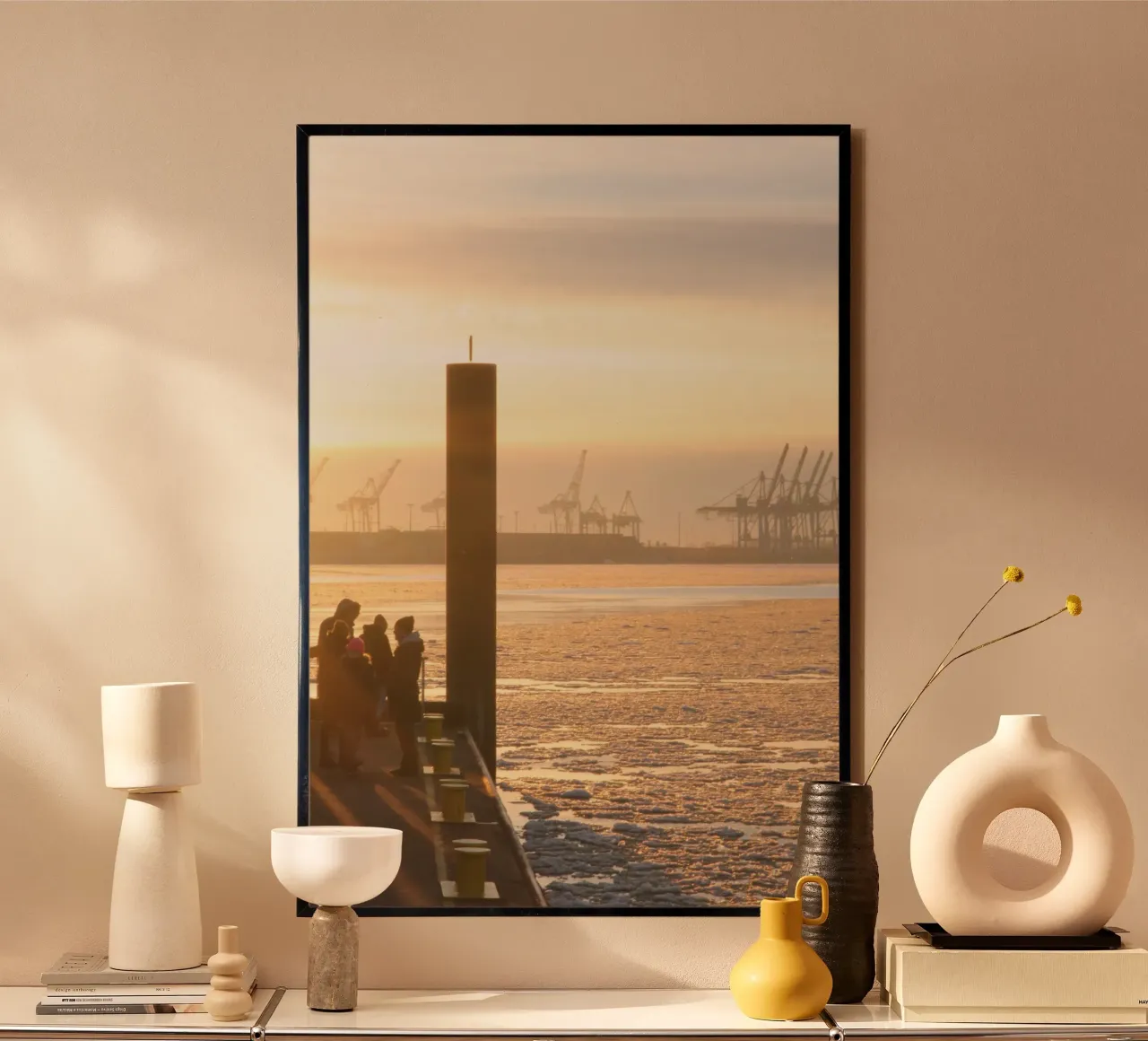 Amburgo in inverno poster con telaio in plastica da eyes & tries