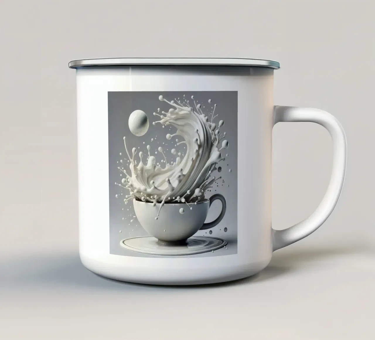Tazza con spruzzi di latte tazza in smalto da BenCoStyle