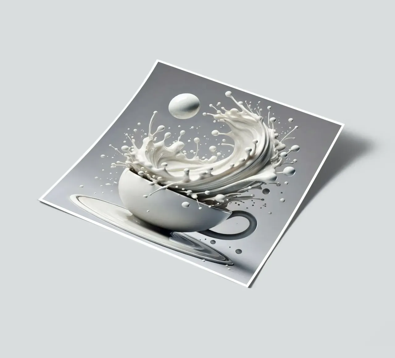 Tazza con spruzzi di latte foglio adesivo da BenCoStyle