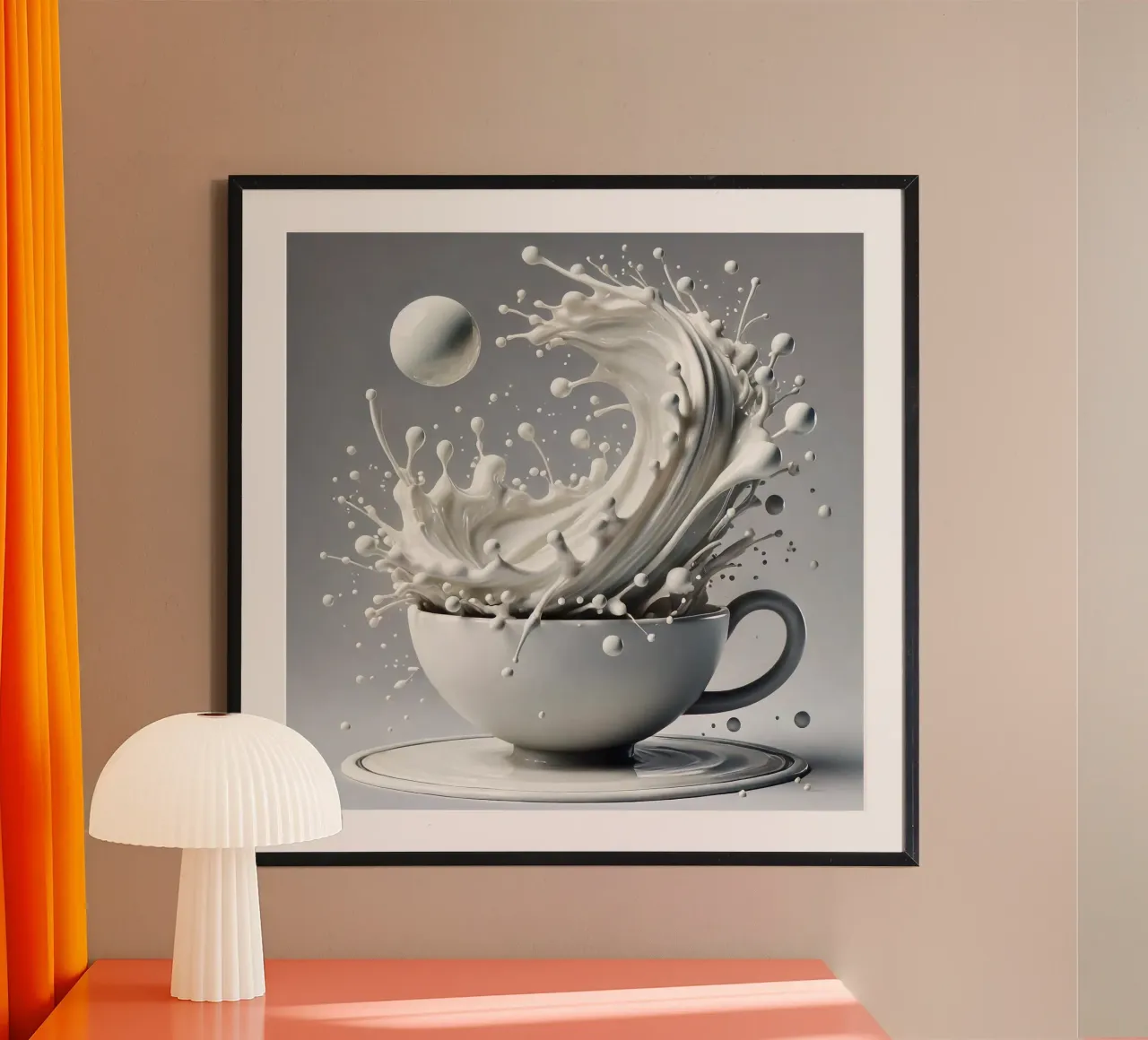 Tazza con spruzzi di latte poster da BenCoStyle