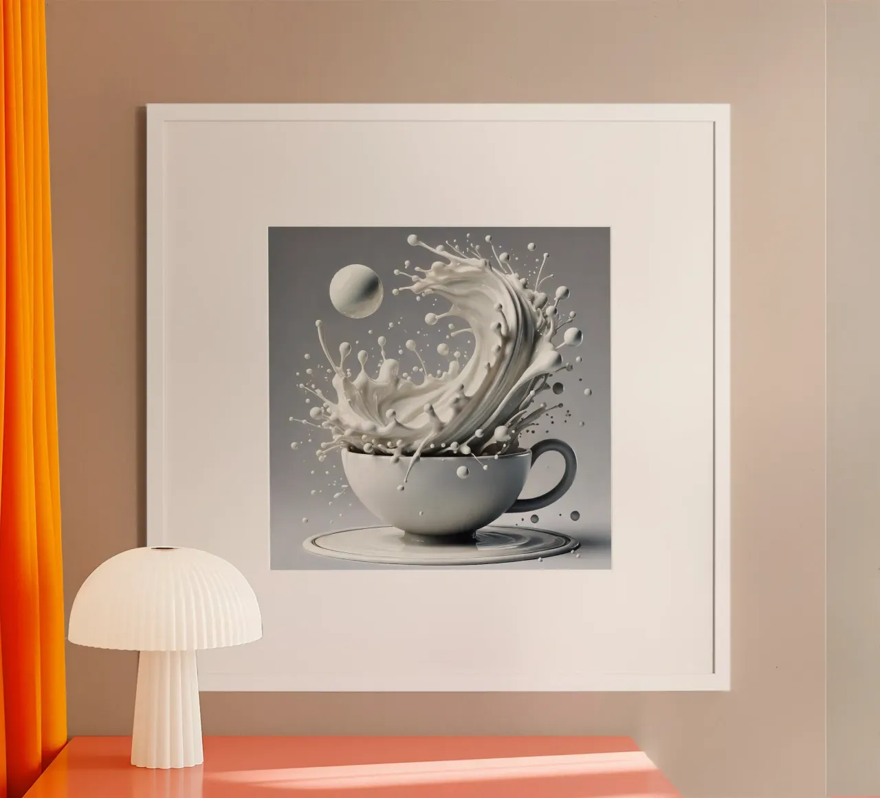 Tazza con spruzzi di latte poster da BenCoStyle