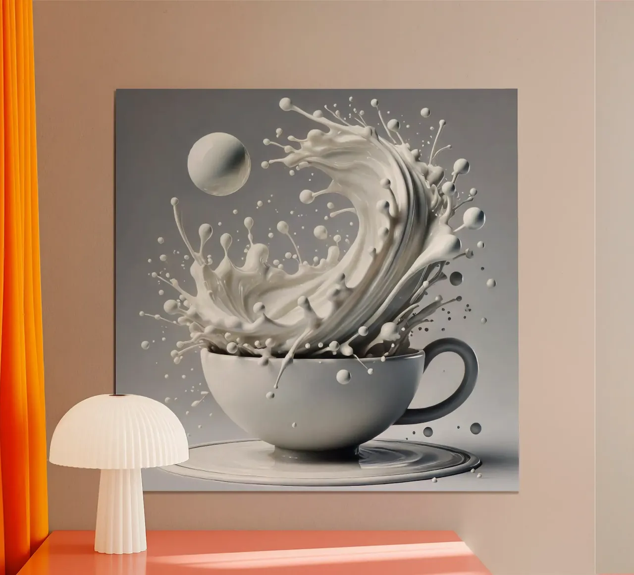 Tazza con spruzzi di latte poster da BenCoStyle