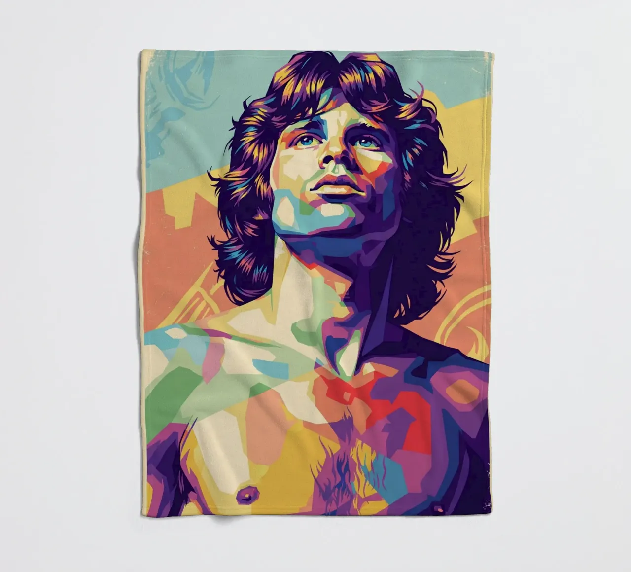 Stile artistico di Jim Morrison WPAP coperta in pile da Hantamrata