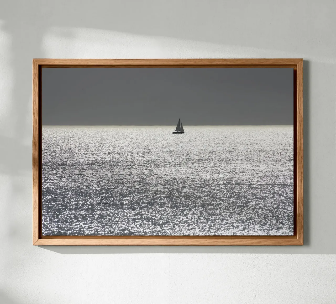 Barca a vela in controluce tela con Cornice a cassetta da eyes & tries