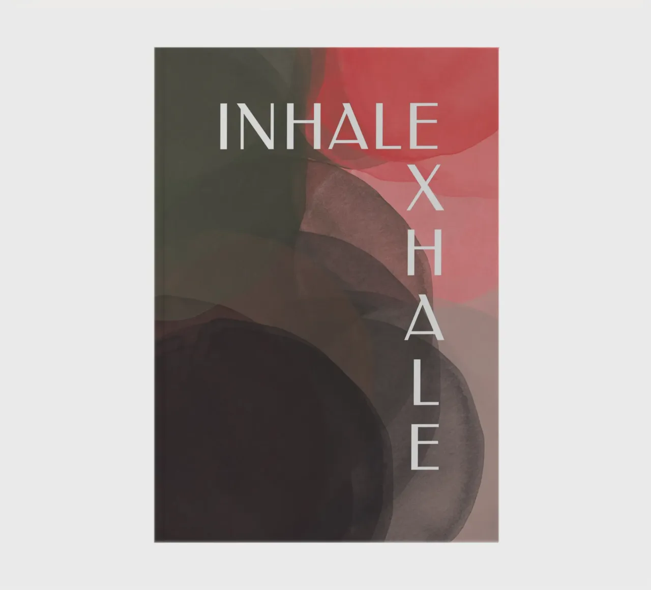 INHALE EXHALE - Abstract Paint Circle Brushes Calm notebook by pierosvisuals