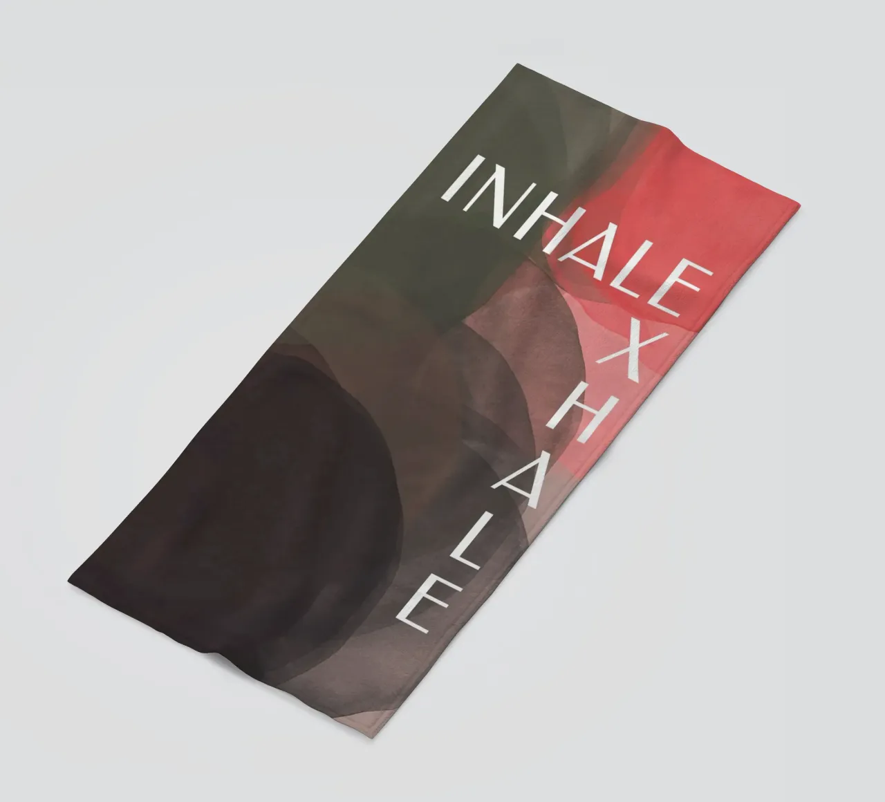 INHALE EXHALE - Abstract Paint Circle Brushes Calm beach towel by pierosvisuals