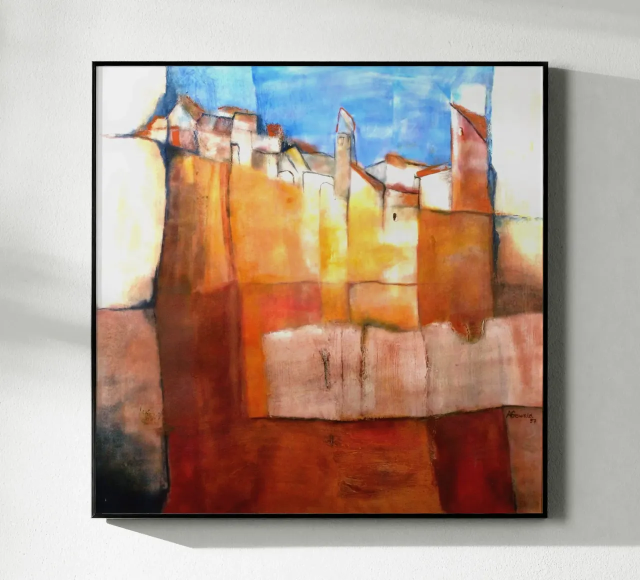 Hinter der Mauer acrylic glass by Anita Gewald