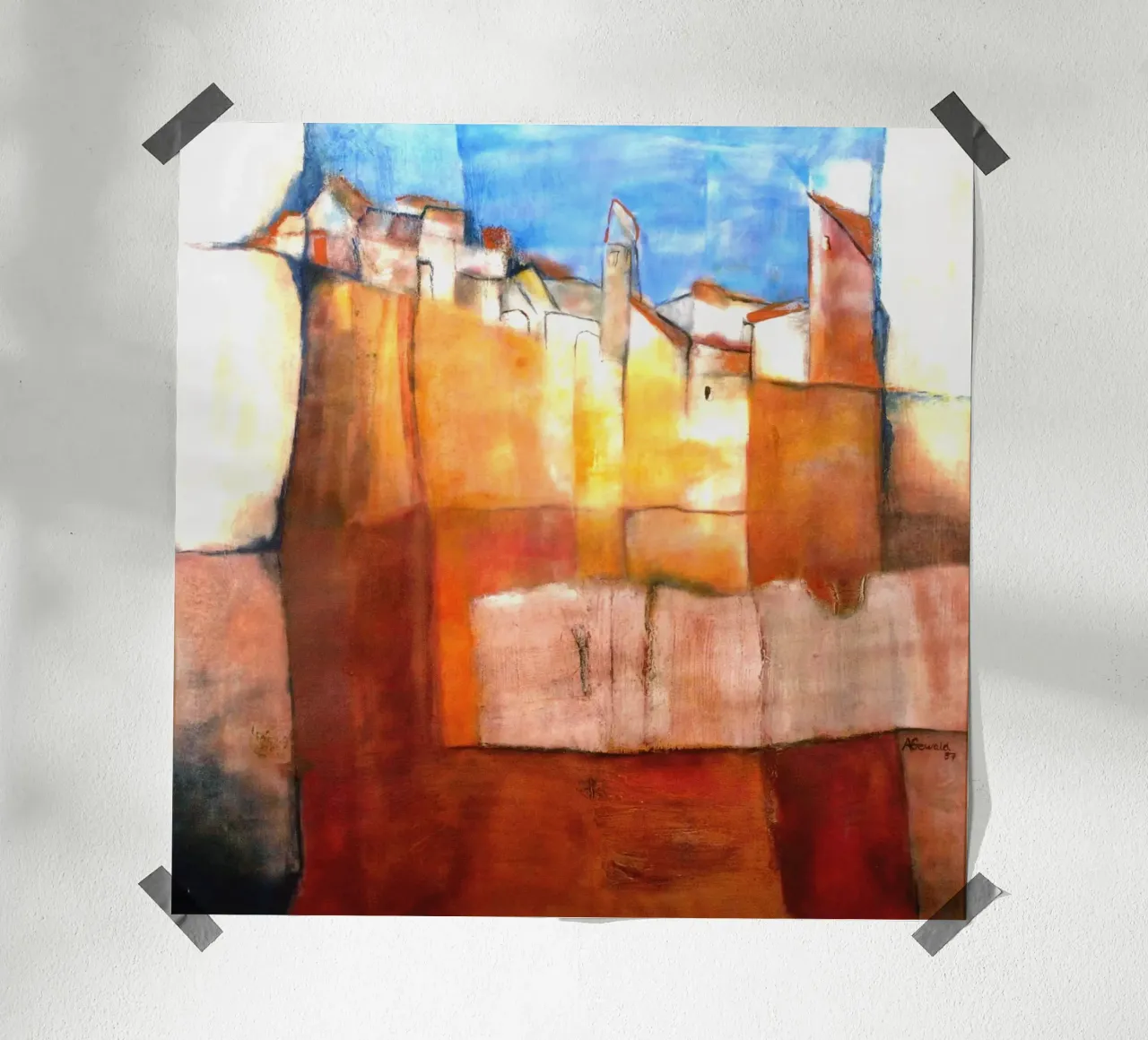 Hinter der Mauer poster con telaio in plastica da Anita Gewald