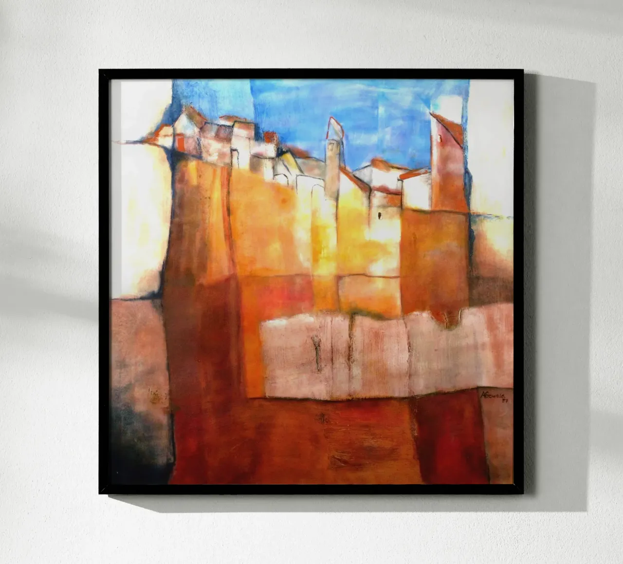 Hinter der Mauer poster con telaio in plastica da Anita Gewald