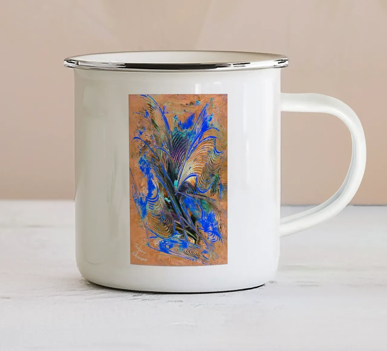 IDEAL GIFT 81 invers. tazza in smalto da Thierry Vobmann Abstract painting