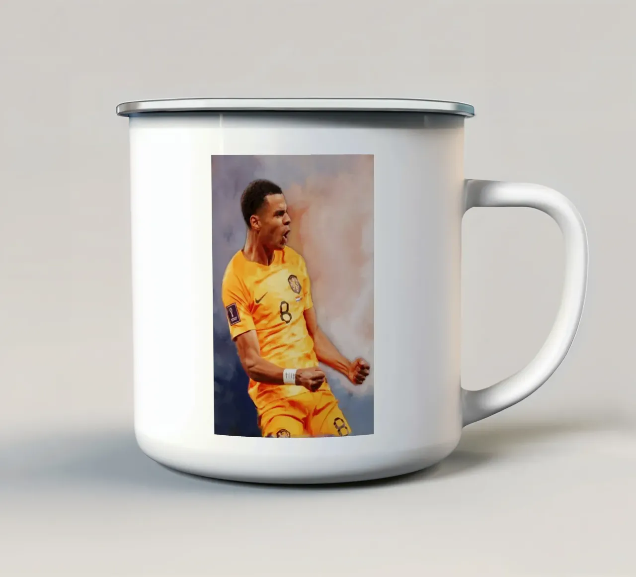 Cody Gakpo tazza in smalto da Lembayung art