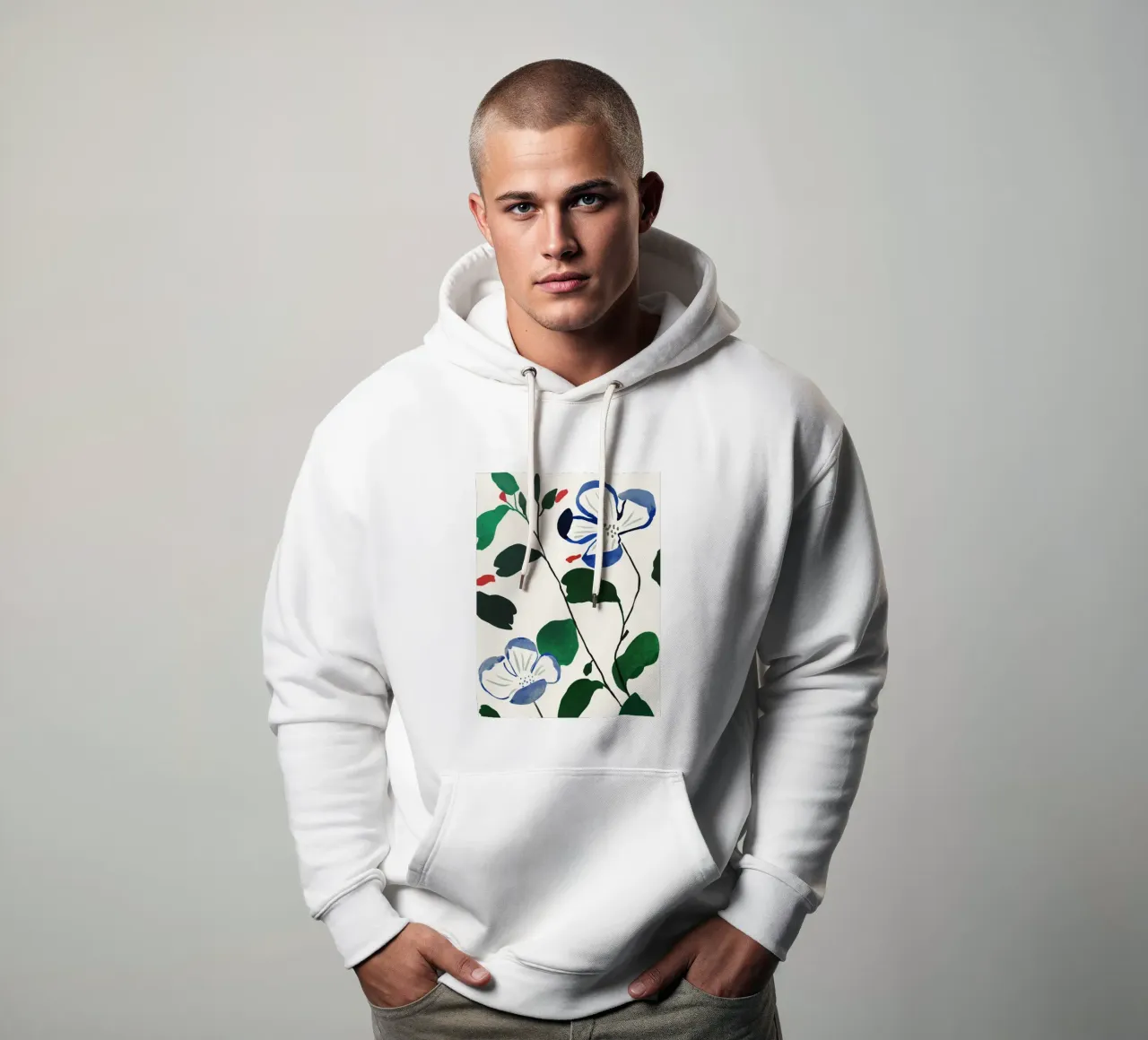 Steli in fiore felpa con cappuccio da ThingDesign