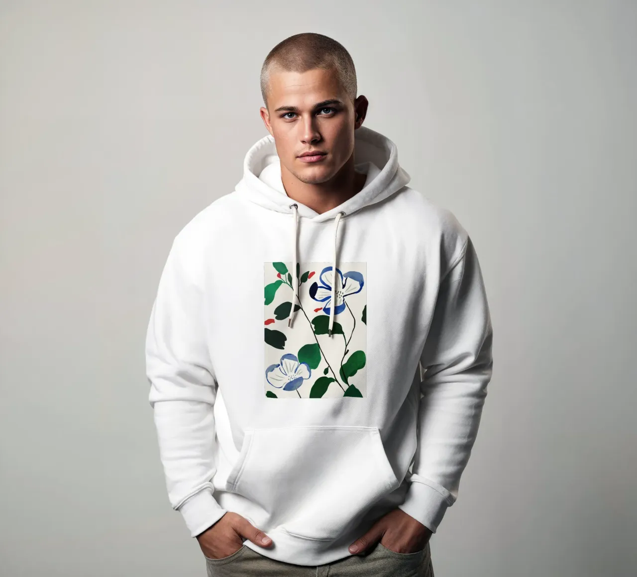 Steli in fiore felpa con cappuccio da ThingDesign
