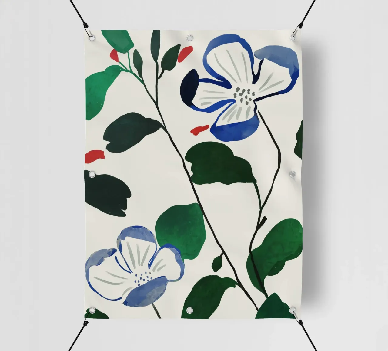 Steli in fiore telo in pvc da ThingDesign