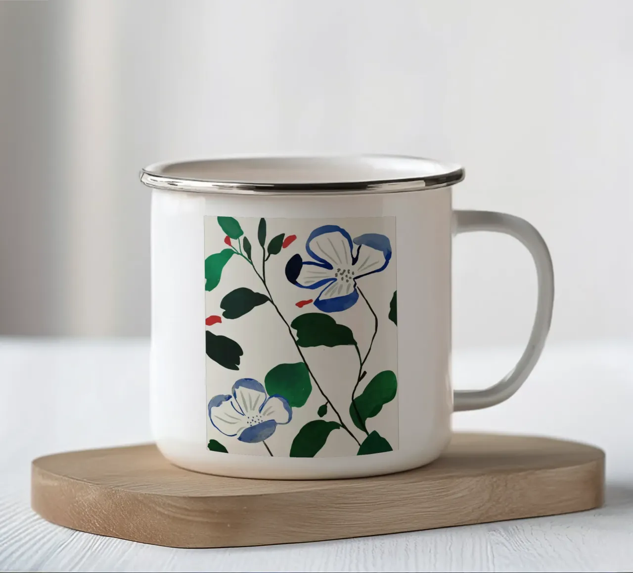 Steli in fiore tazza in smalto da ThingDesign