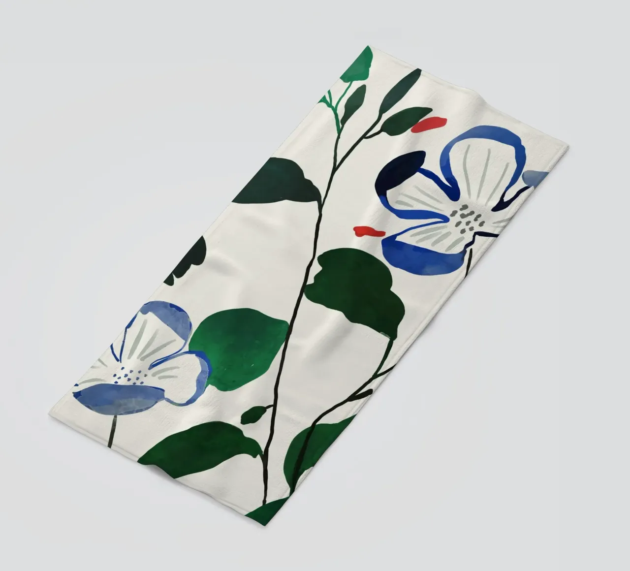 Steli in fiore telo mare da ThingDesign