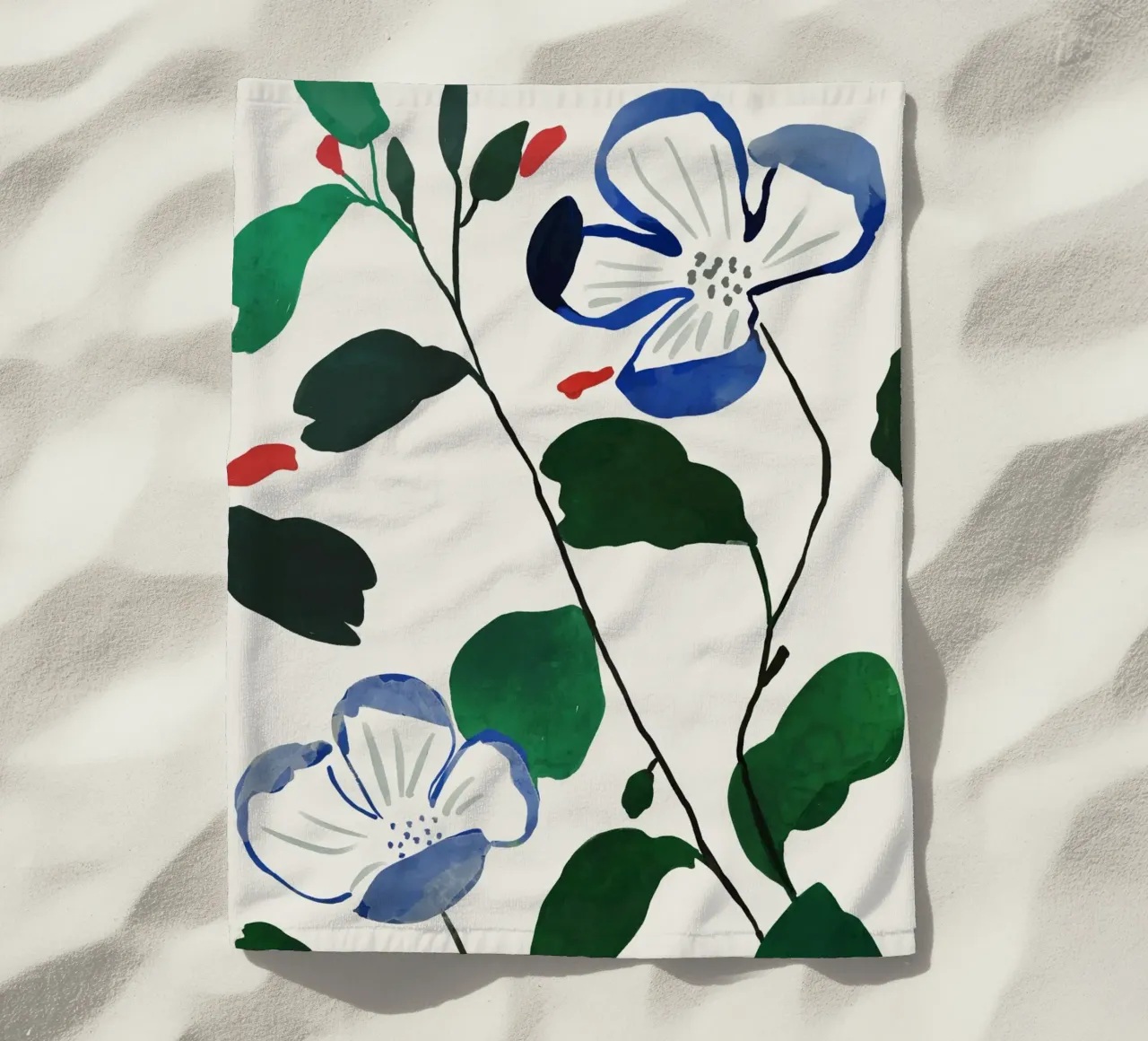 Steli in fiore telo mare da ThingDesign