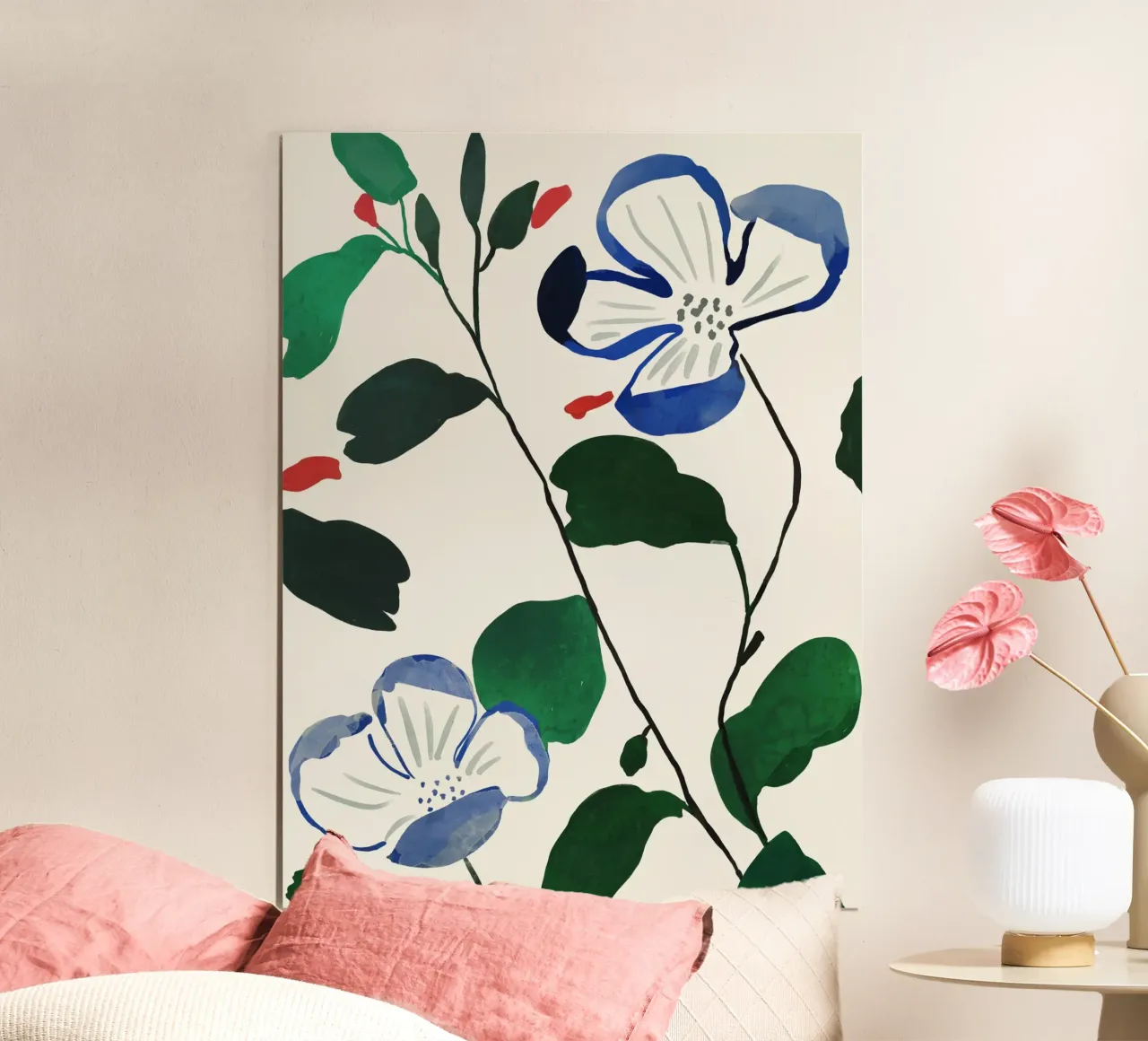 Steli in fiore poster con telaio in legno da ThingDesign