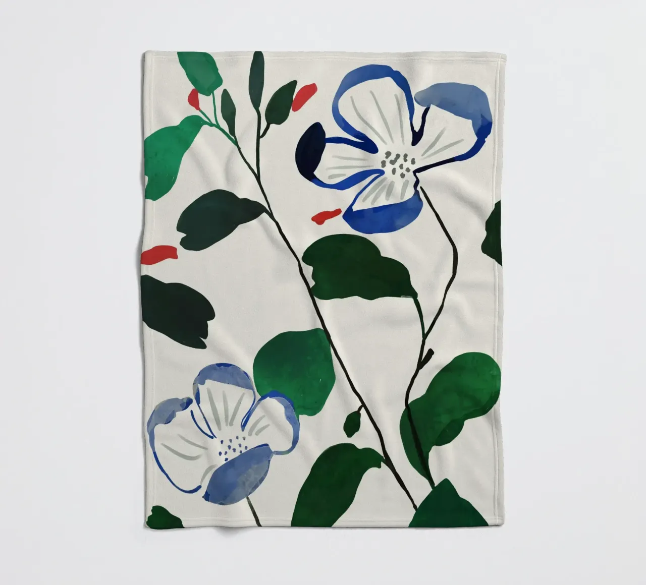 Steli in fiore coperta in pile da ThingDesign