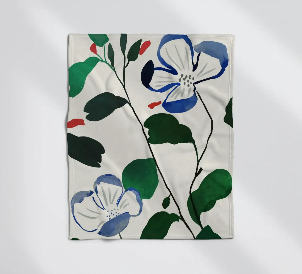 Steli in fiore coperta in pile da ThingDesign
