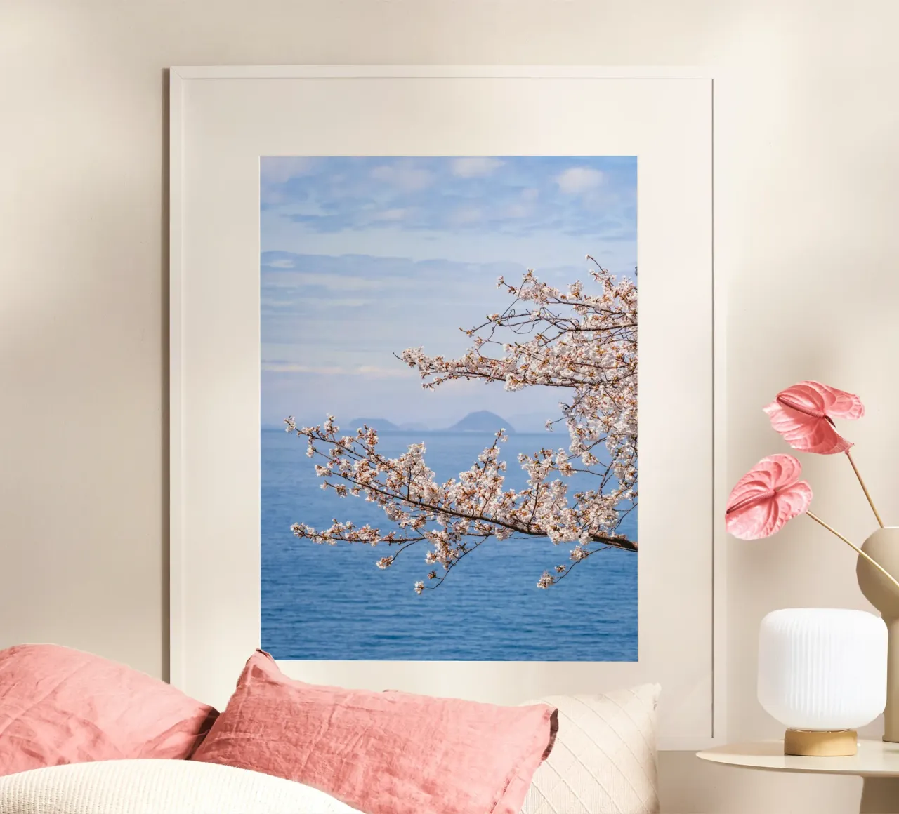 I fiori di ciliegio dell'oceano in Giappone poster da Marcel Bisig