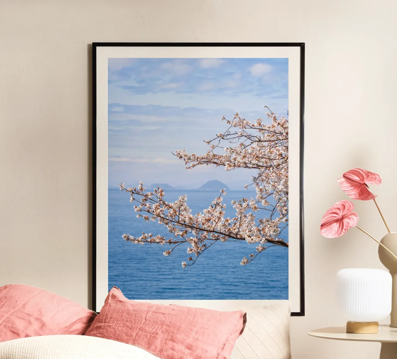 I fiori di ciliegio dell'oceano in Giappone poster da Marcel Bisig