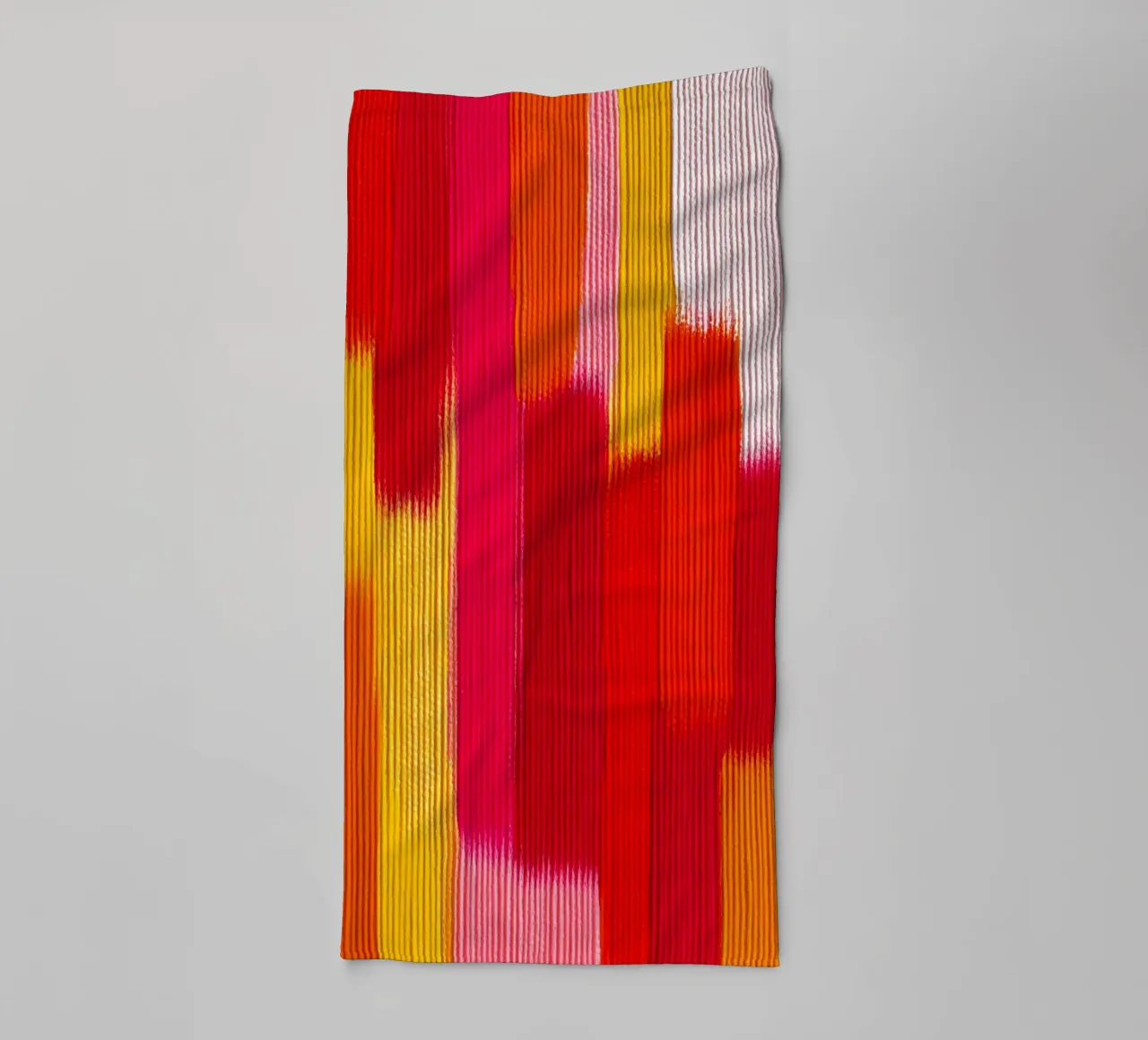 Abstract late summer | Solar stripe pattern towel by Autofocus