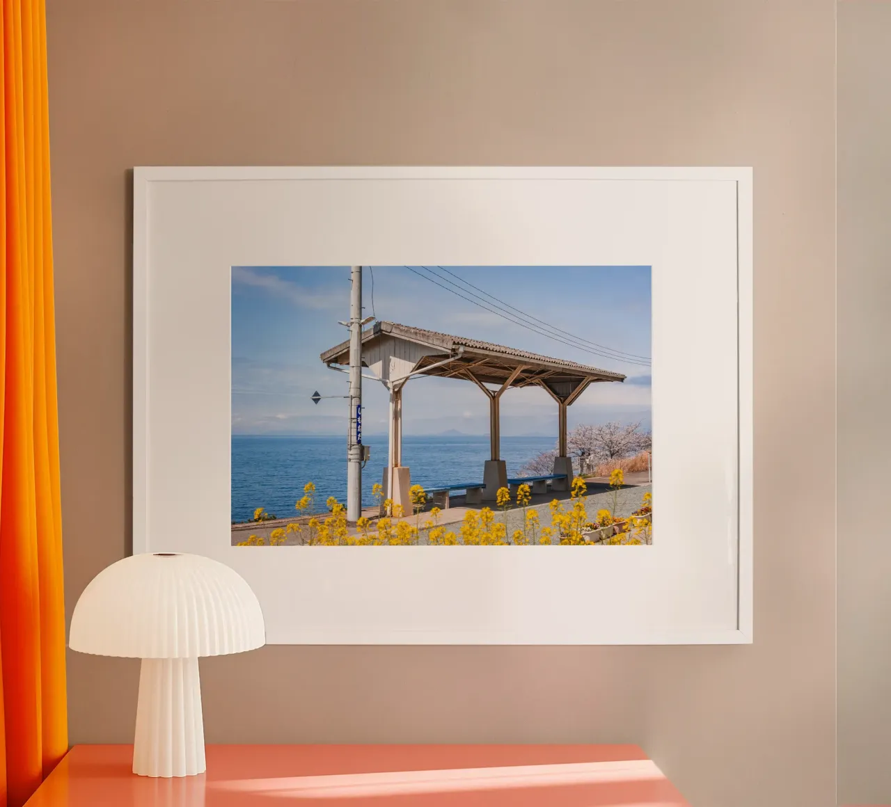 Stazione di Shimonada a Shikoku, Giappone poster da Marcel Bisig
