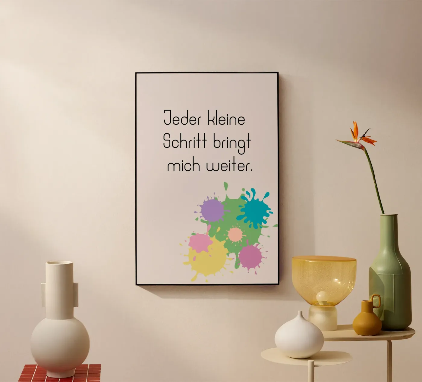 Jeder Schritt plexiglass da isabels_wunderwelt_digital_art