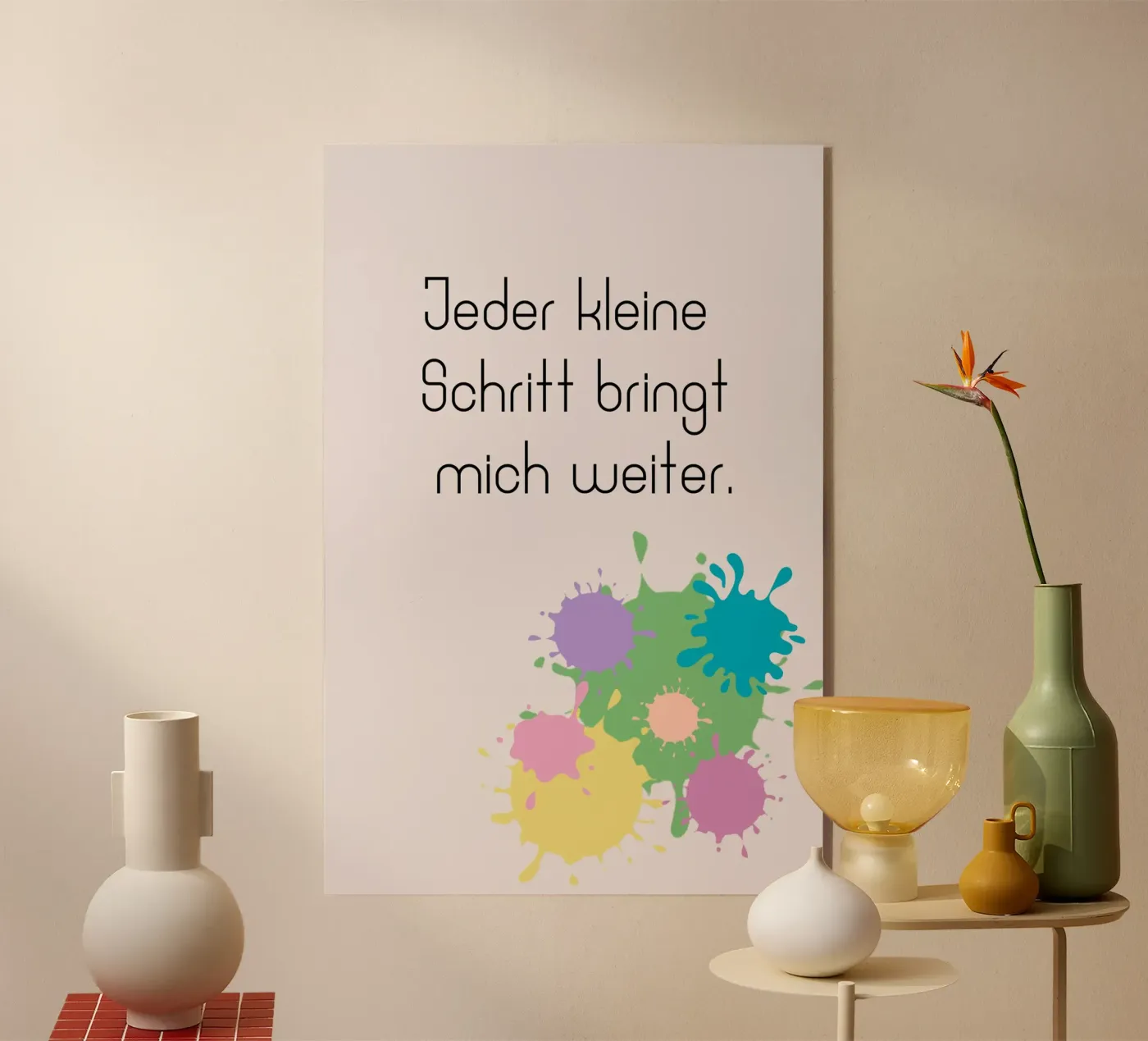 Jeder Schritt plexiglass da isabels_wunderwelt_digital_art