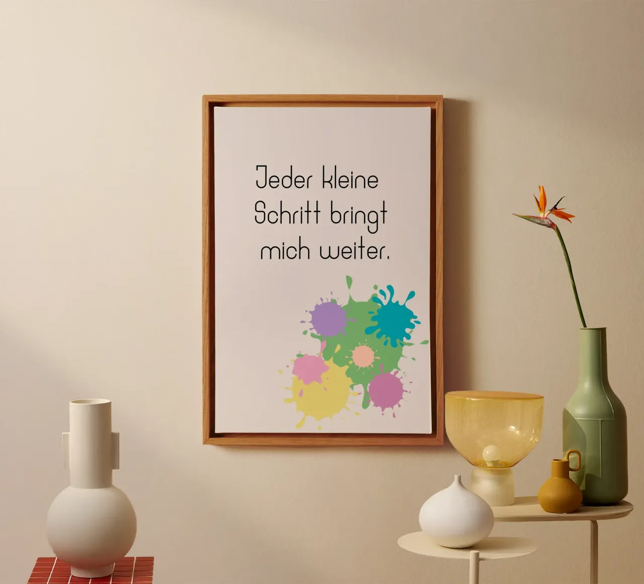 Jeder Schritt canvas met Baklijst van AESTHETIC VIBES by Isabel