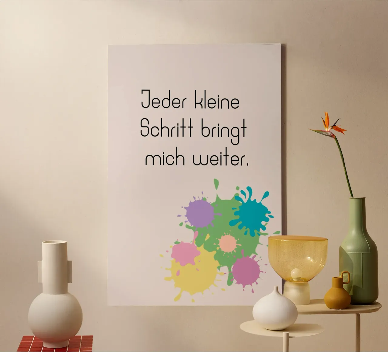 Jeder Schritt canvas met Baklijst van AESTHETIC VIBES by Isabel