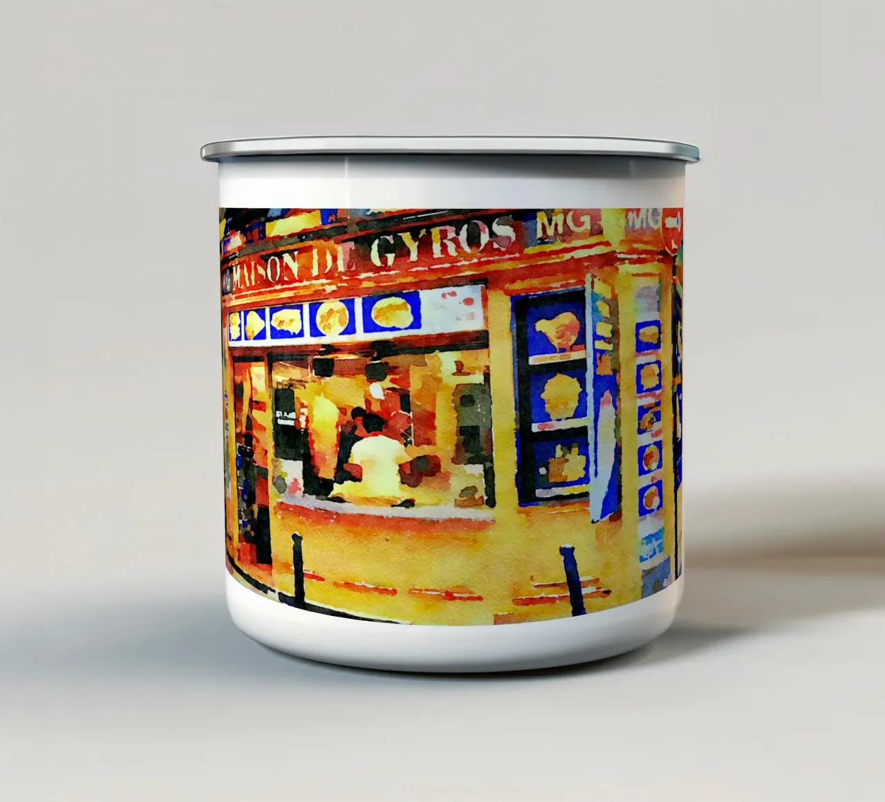 Parigi tazza in smalto da Massimo Frascogna
