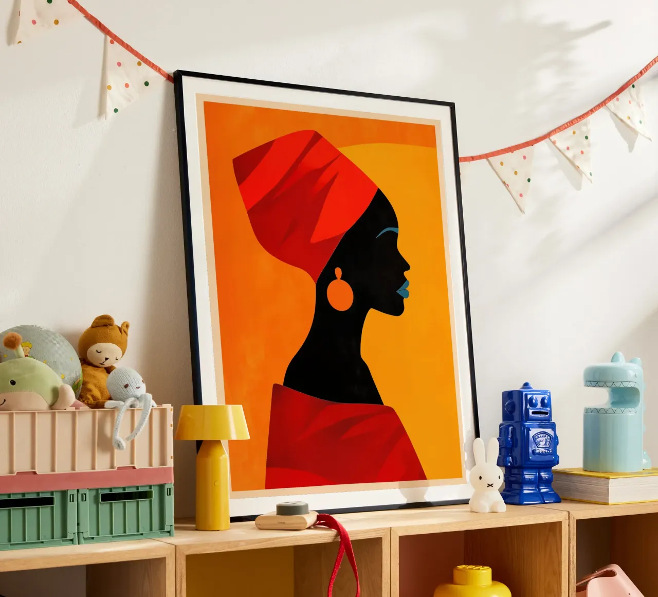Donna di Zanzibar | Afrofuturismo Diversità e bellezza poster con telaio in alluminio da Autofocus
