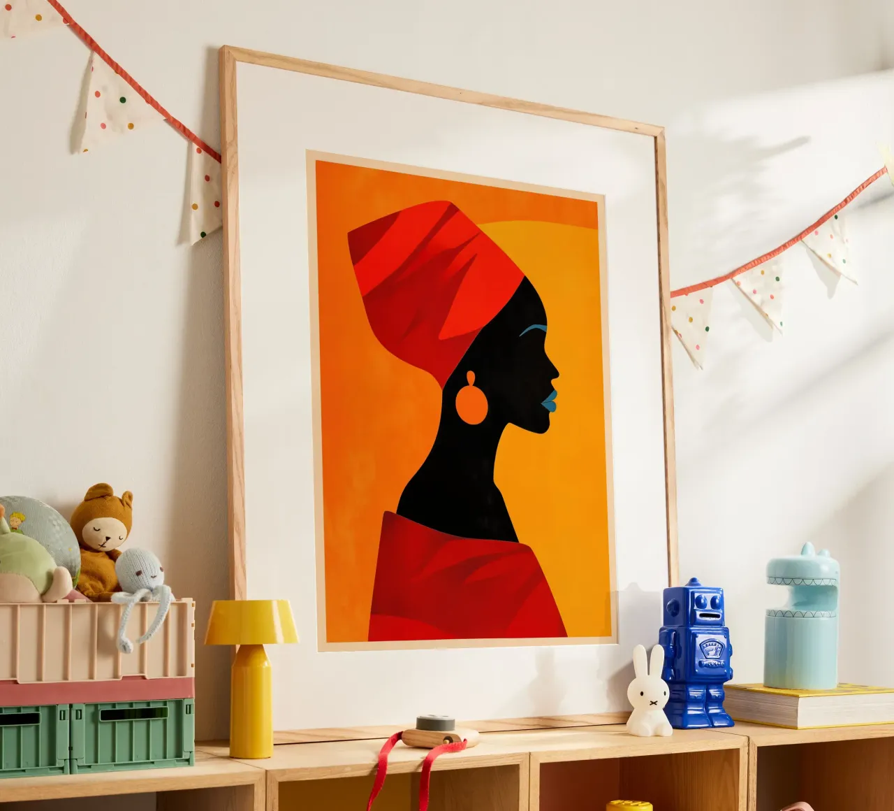 Donna di Zanzibar | Afrofuturismo Diversità e bellezza poster con telaio in alluminio da Autofocus