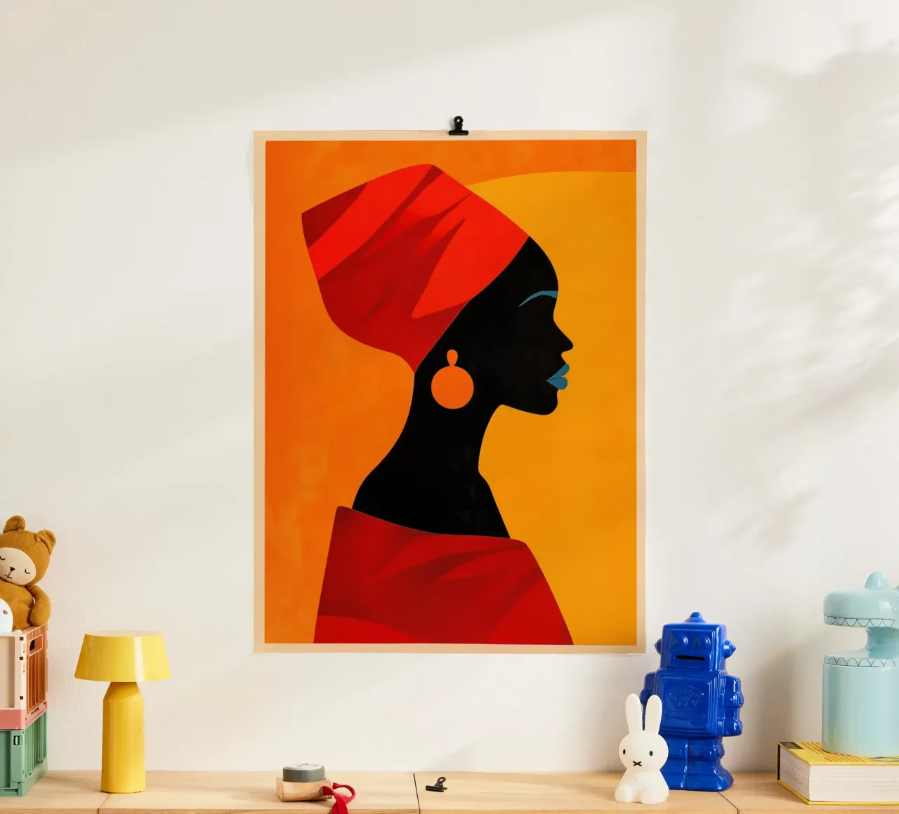 Donna di Zanzibar | Afrofuturismo Diversità e bellezza poster con telaio in alluminio da Autofocus