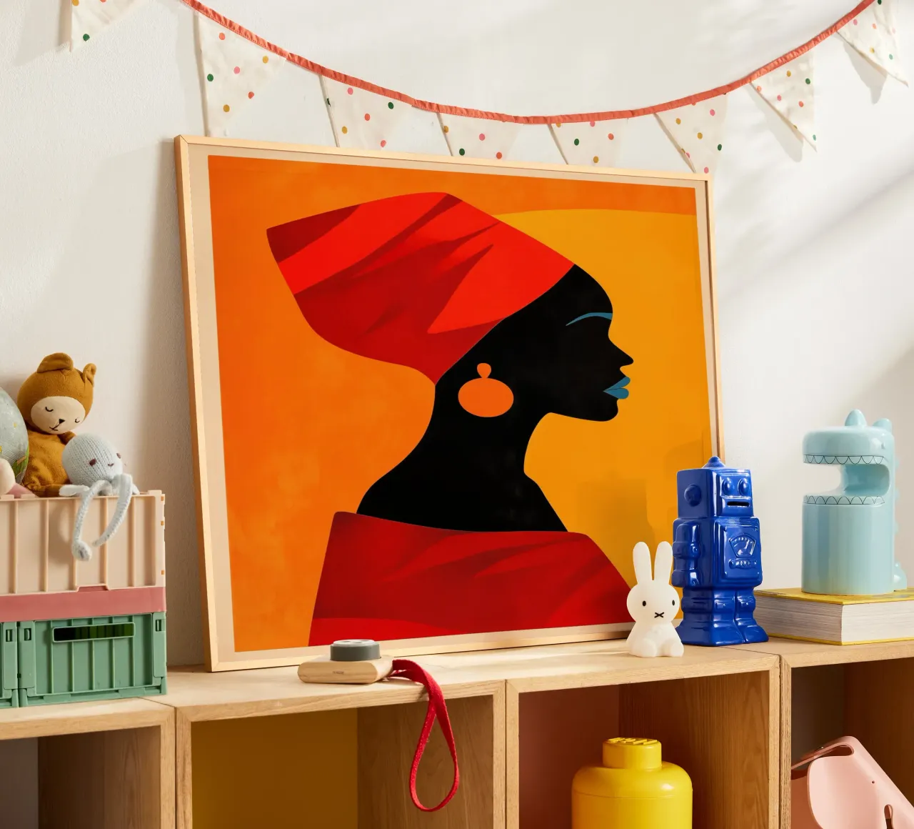 Donna di Zanzibar | Afrofuturismo Diversità e bellezza poster con telaio in alluminio da Autofocus