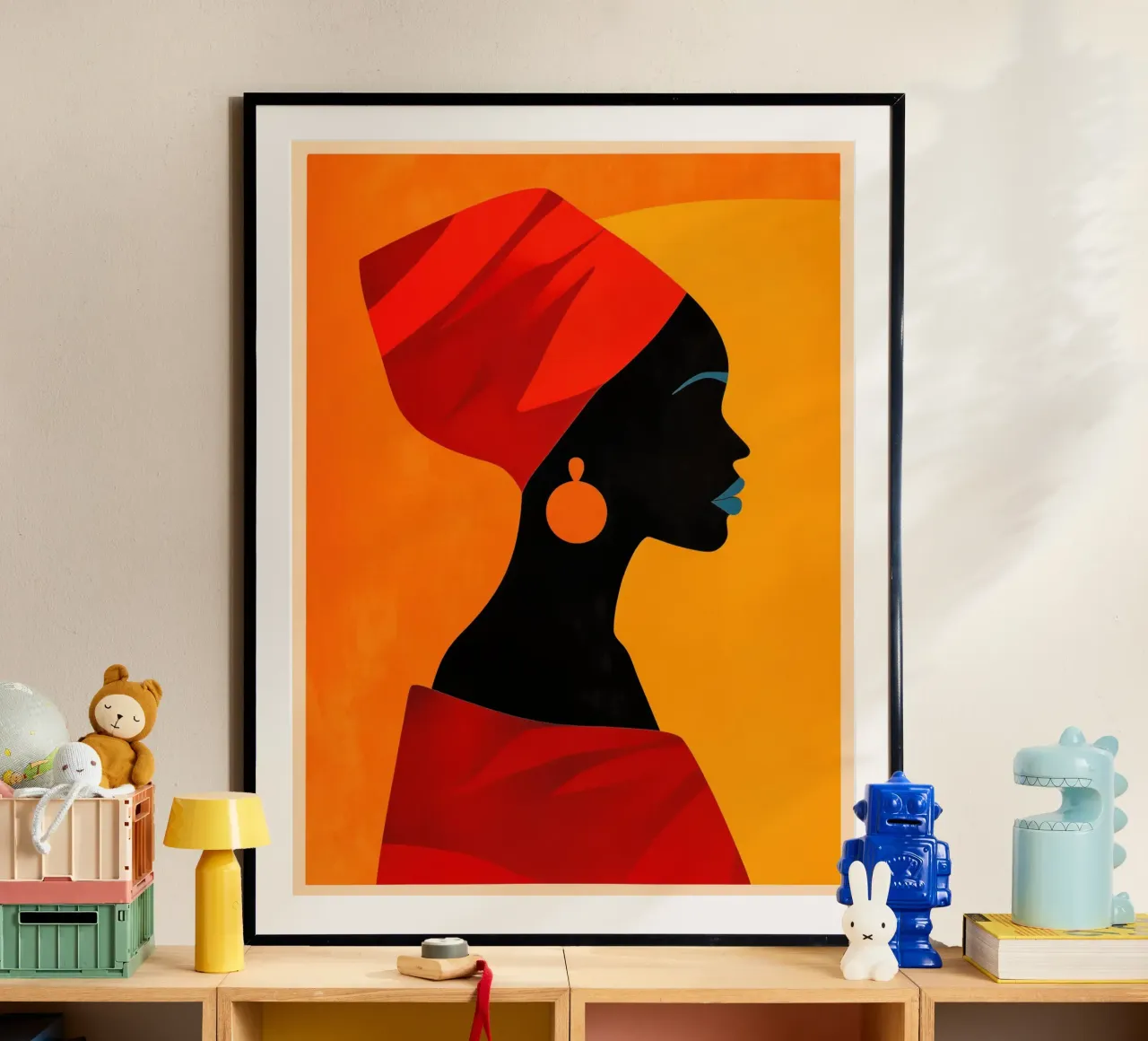 Donna di Zanzibar | Afrofuturismo Diversità e bellezza poster con telaio in alluminio da Autofocus