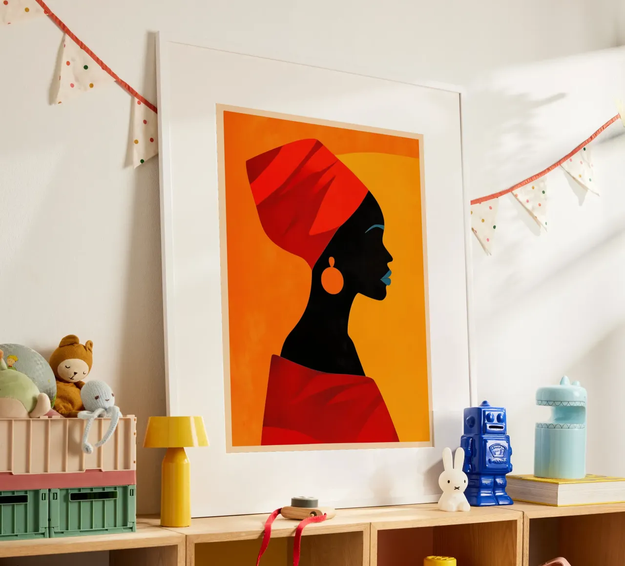 Donna di Zanzibar | Afrofuturismo Diversità e bellezza poster con telaio in alluminio da Autofocus