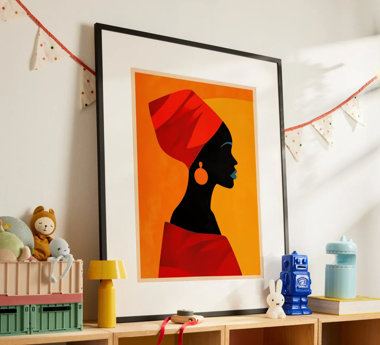 Donna di Zanzibar | Afrofuturismo Diversità e bellezza poster con telaio in alluminio da Autofocus