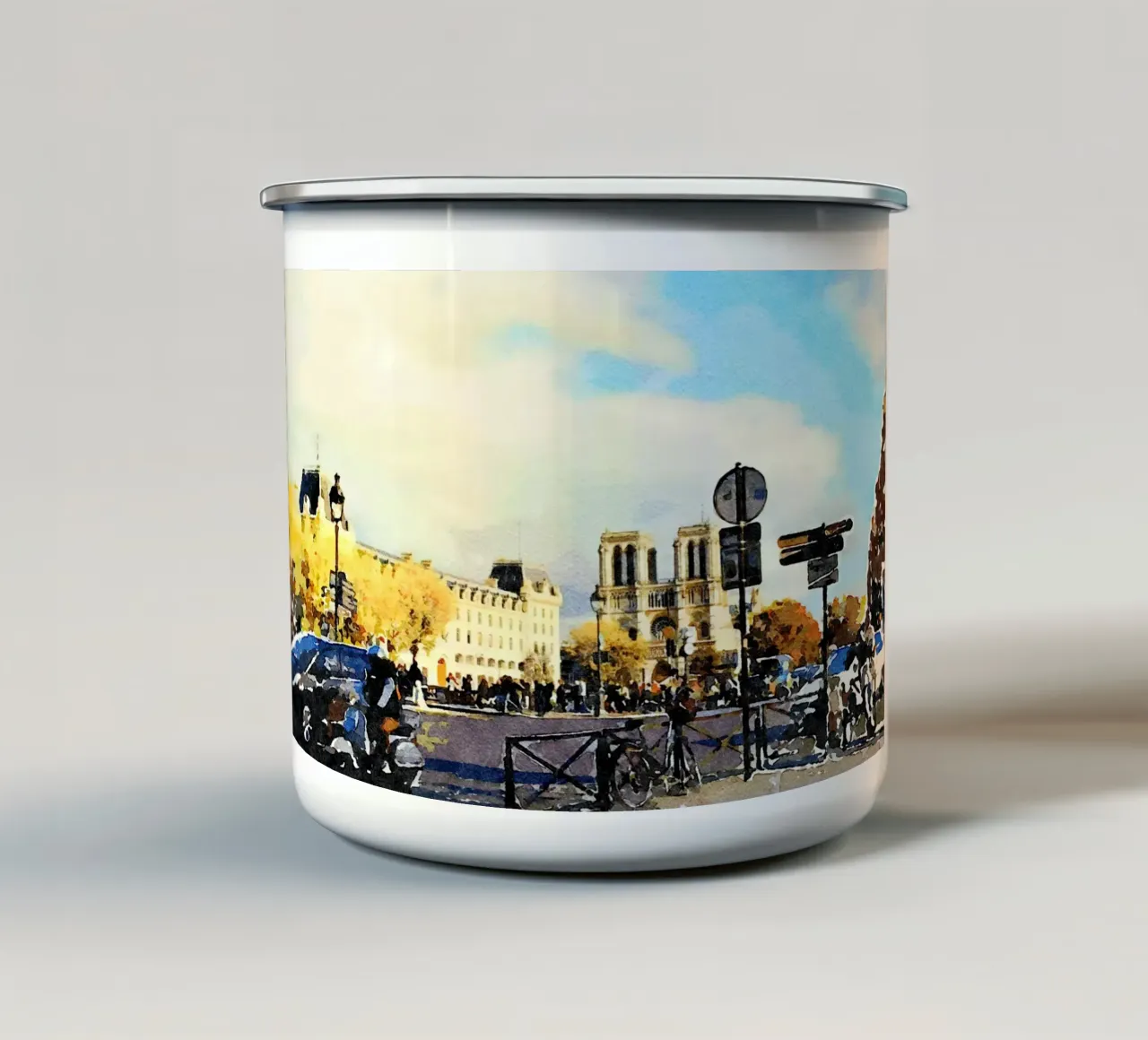 Parigi tazza in smalto da Massimo Frascogna