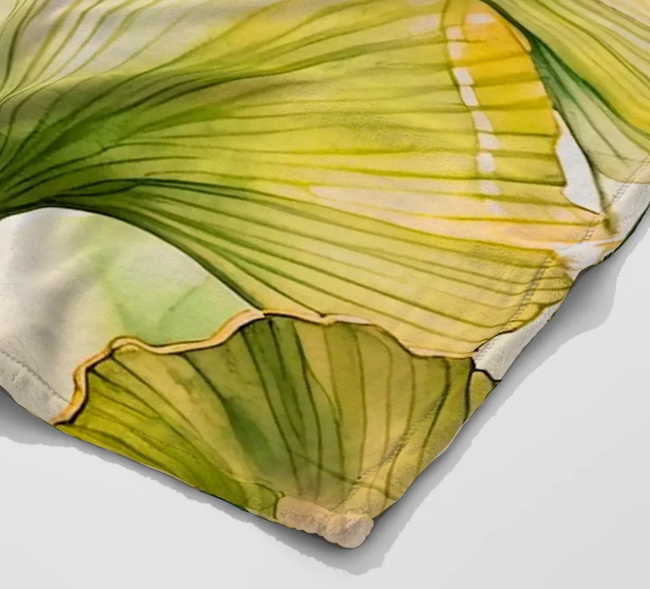 Gingko biloba giallo e verde coperta in pile da Justyna Jaszke JBJart