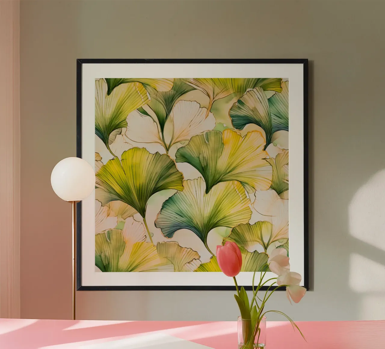 Gingko biloba giallo e verde poster da Justyna Jaszke JBJart