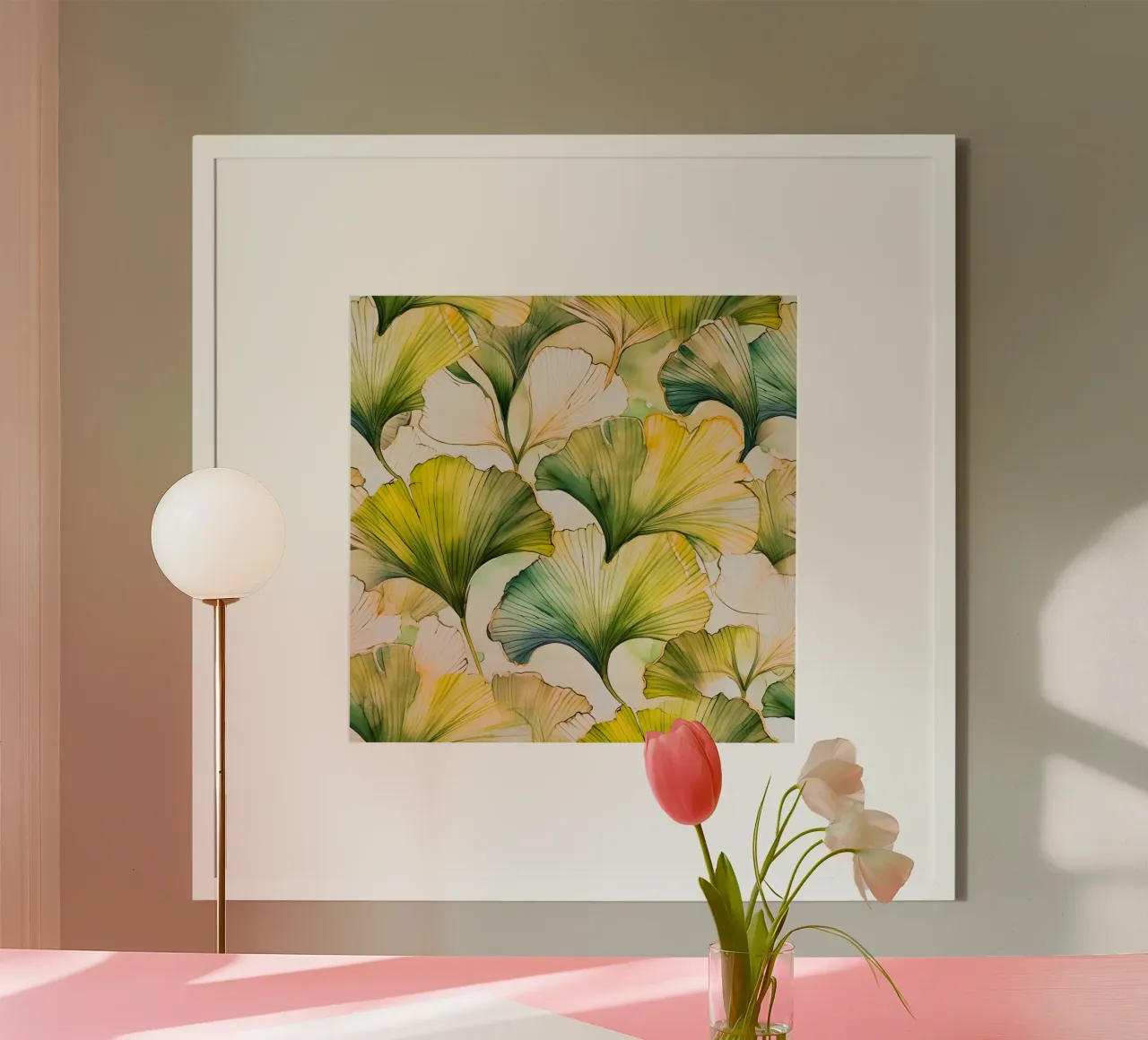 Gingko biloba giallo e verde poster da Justyna Jaszke JBJart