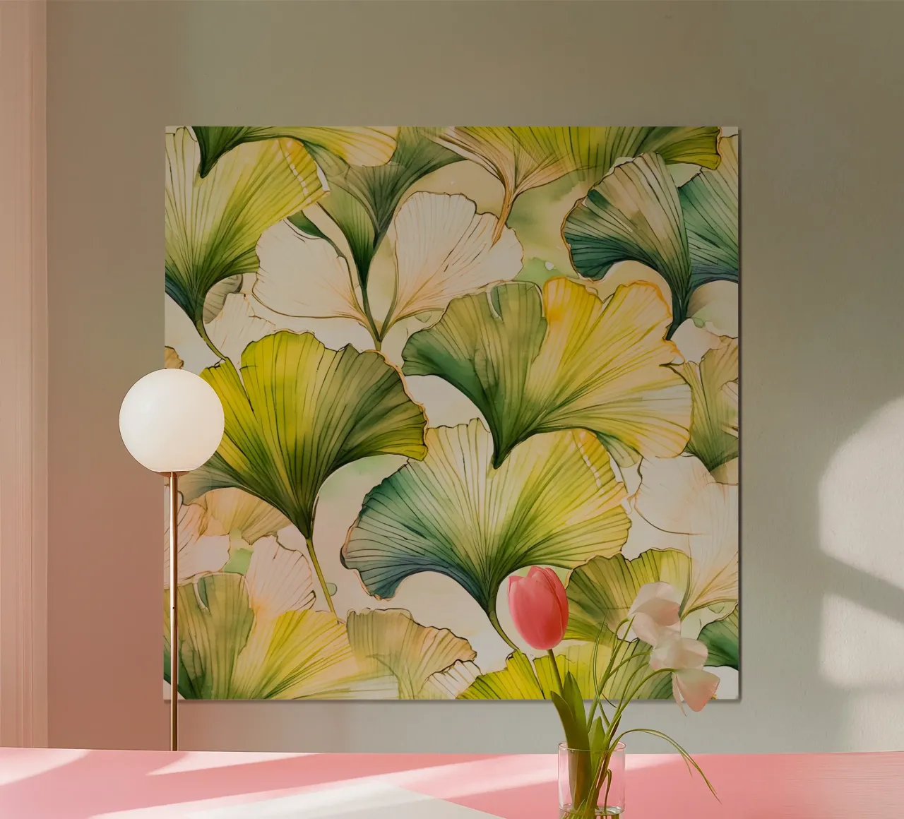 Gingko biloba giallo e verde poster da Justyna Jaszke JBJart
