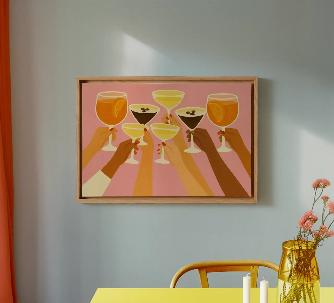 Salute insieme tela con Cornice a cassetta da PurePeachStudio