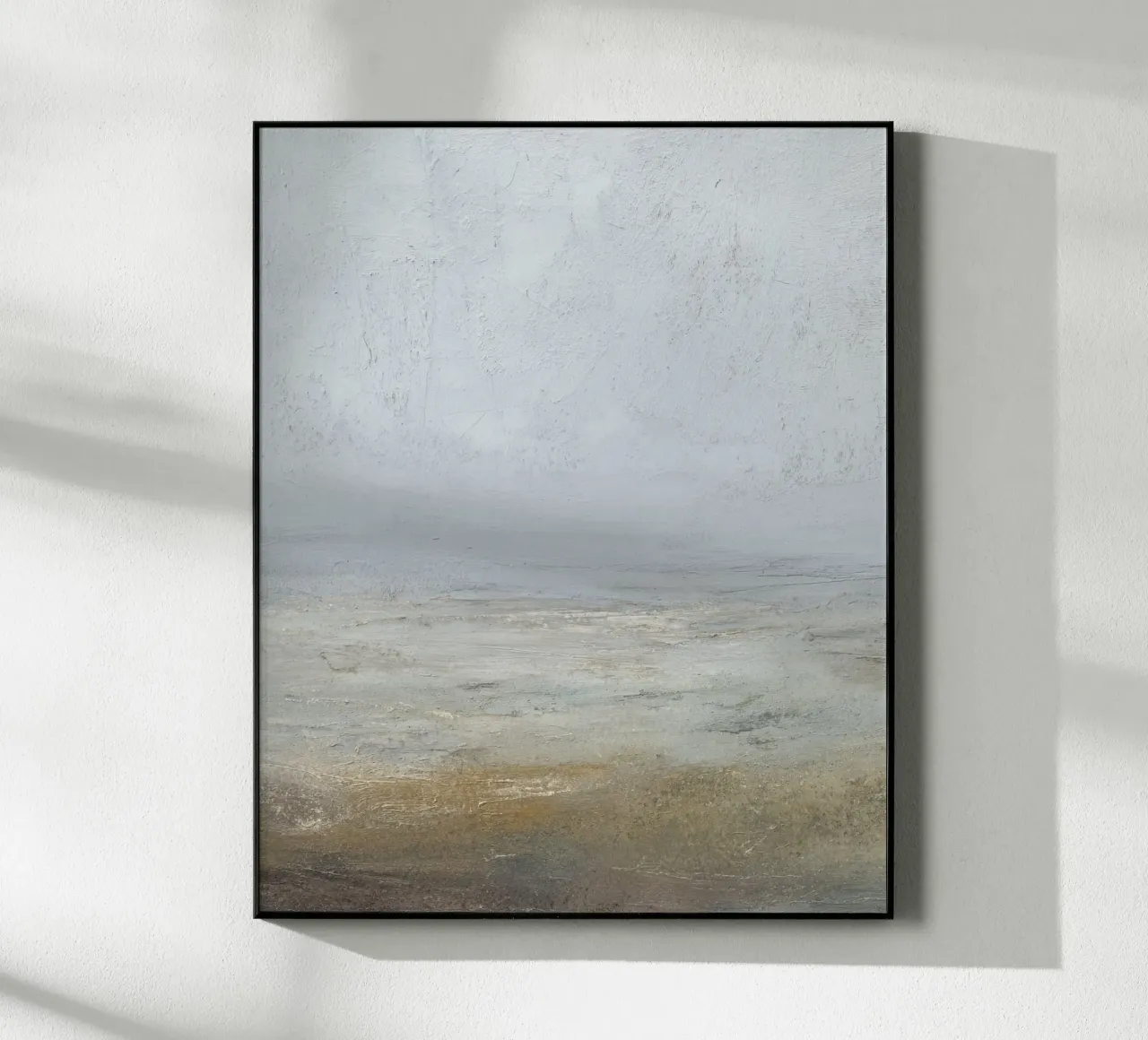 Abstrait texturé et minimaliste d'un paysage marin dans des tons froids plexiglas de Artbyvo