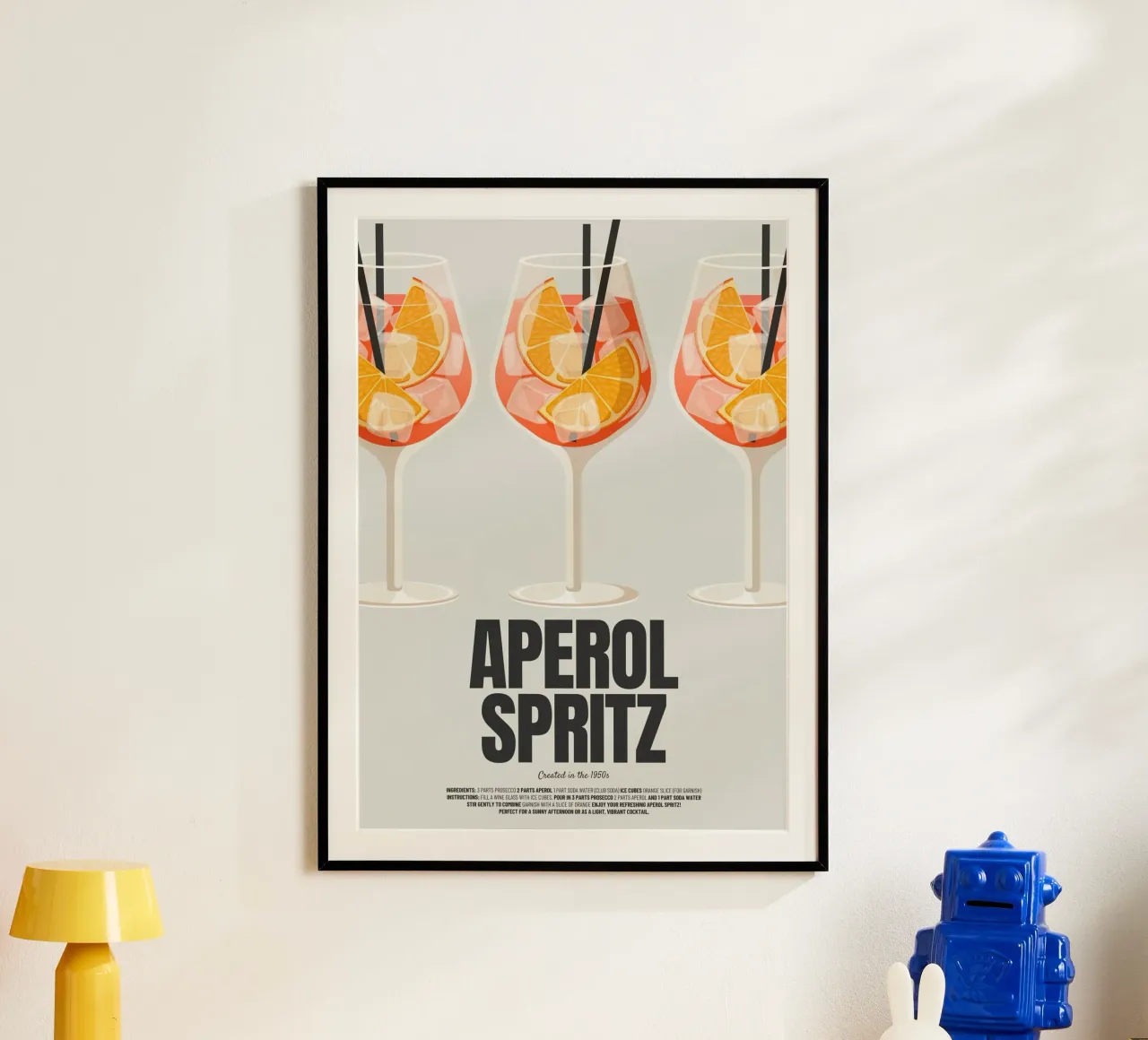 Aperol Spritz poster con telaio in plastica da PurePeachStudio