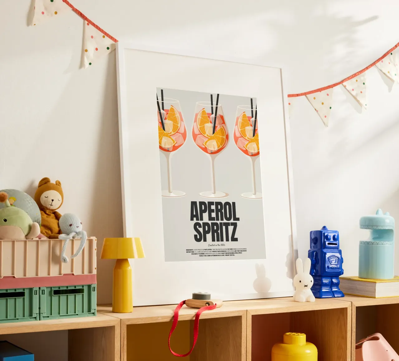 Aperol Spritz poster con telaio in plastica da PurePeachStudio