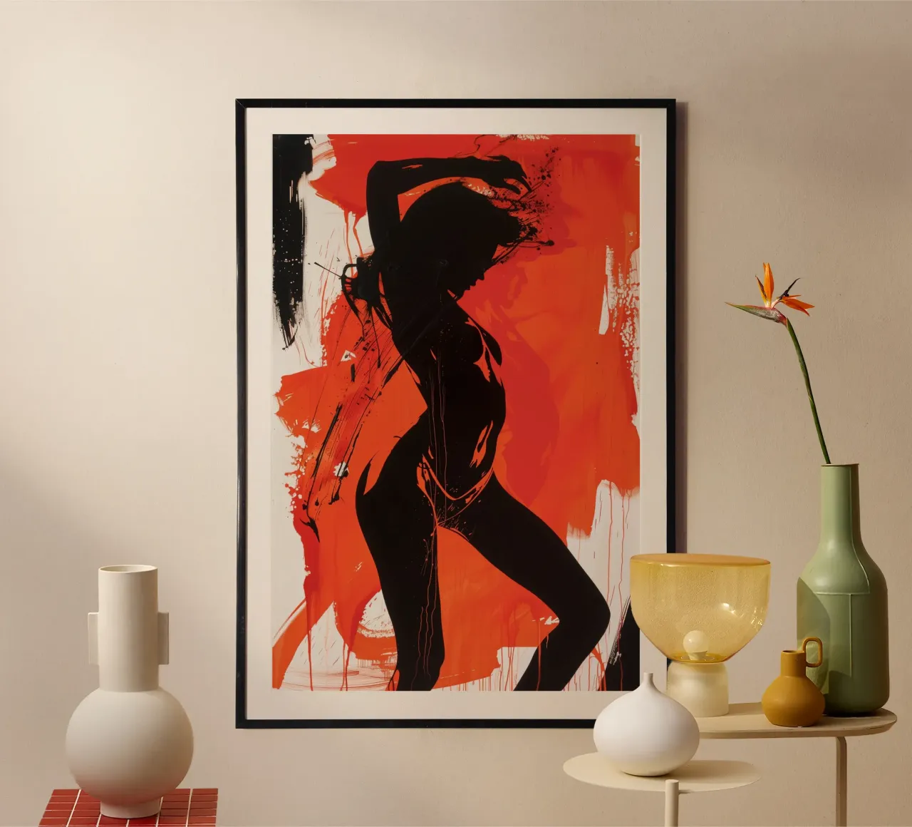 Table Dance | Street Art Act Dance Study 3/3 poster con telaio in alluminio da Autofocus
